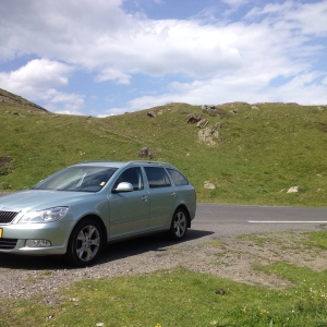 Mijn Octavia op de Col du Tourmalet