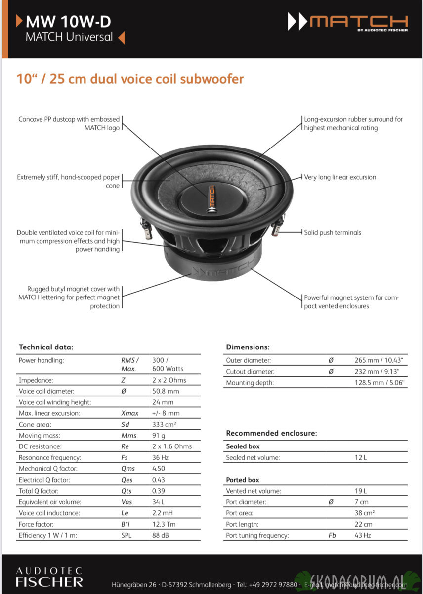 Match Subwoofer