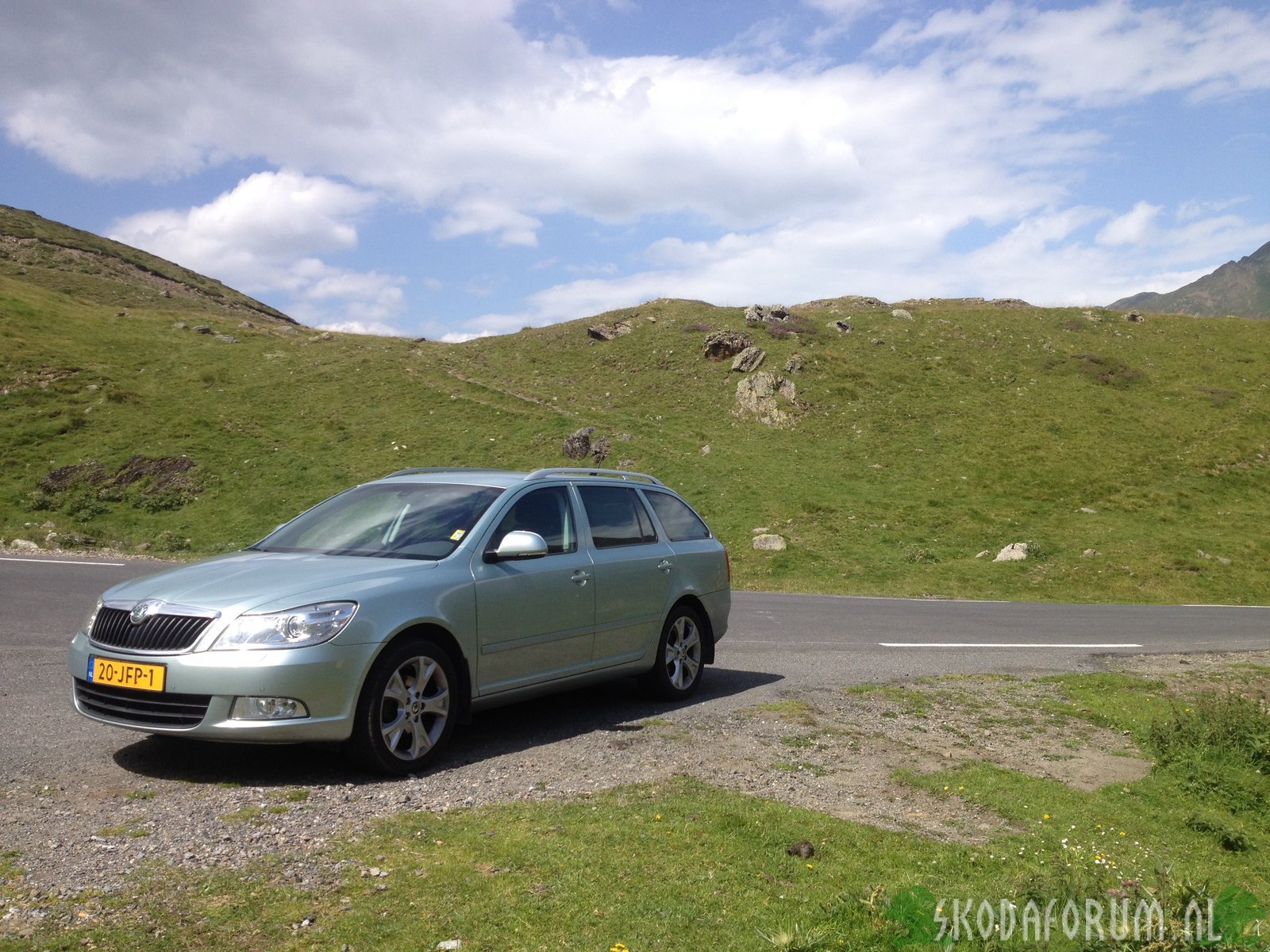 Mijn Octavia op de Col du Tourmalet