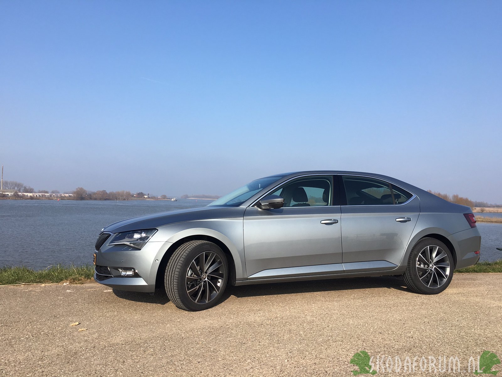 Superb 1.6 TDI DSG businessline style business grey met Pegasus antraciet 18"